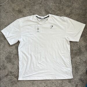 NWT Gymshark White Essential Oversized Short Sleeve Tee, Men’s L